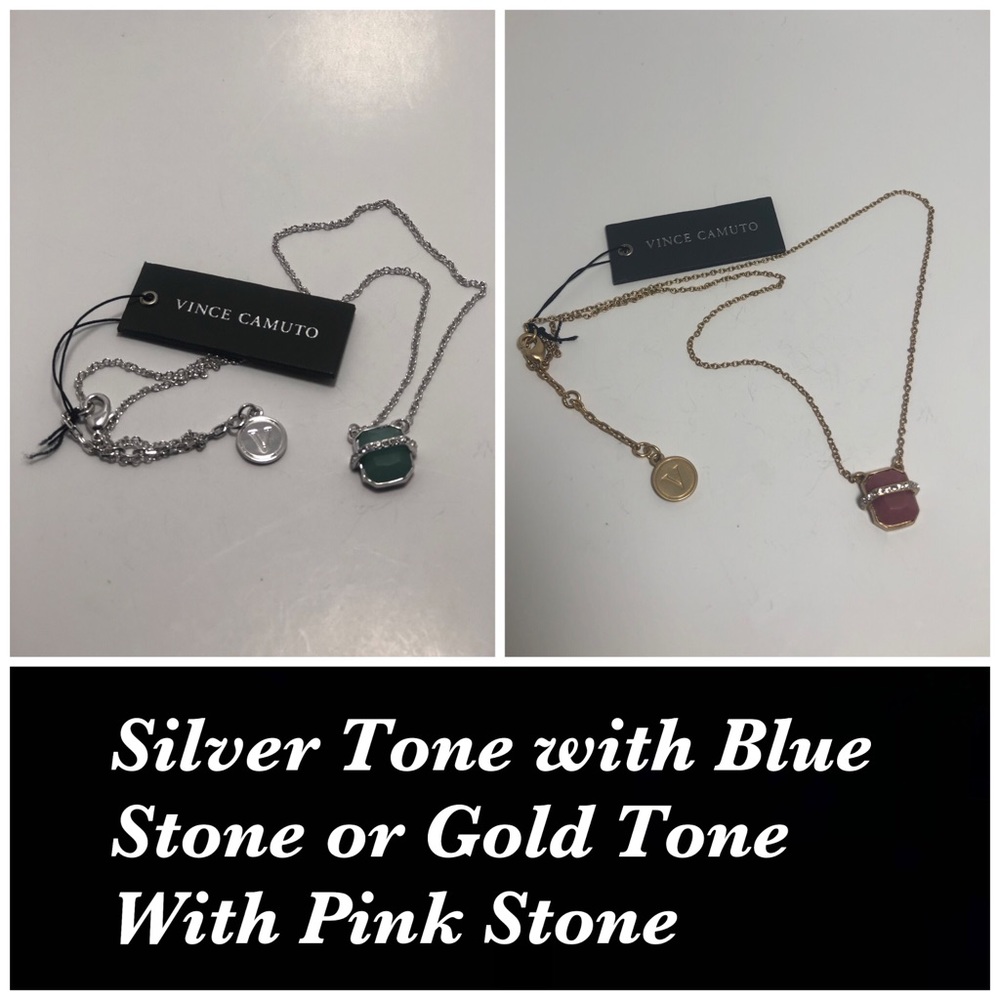 Vince Camuto Trapped Semiprecious Stone Necklace - Picture 4 of 8
